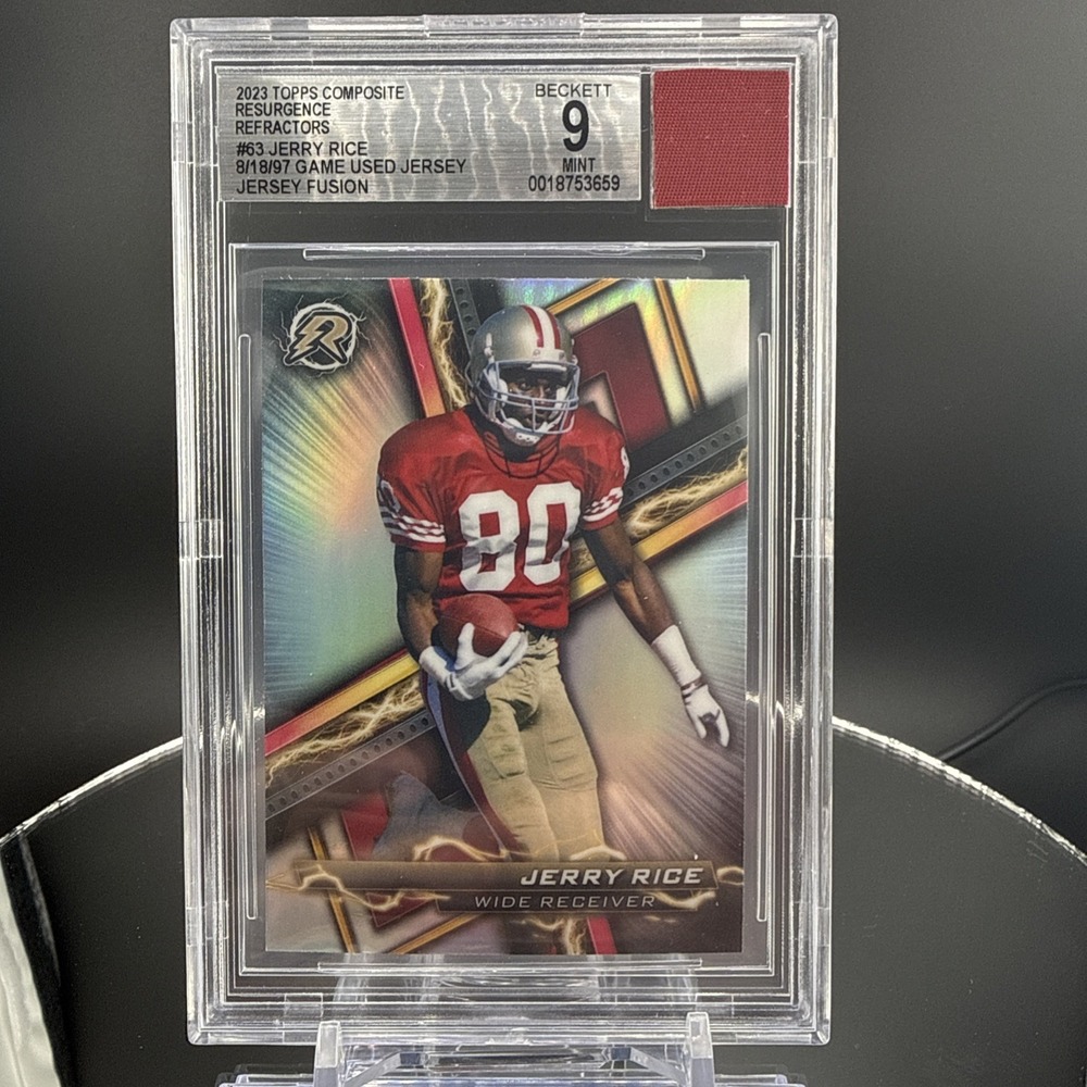 1997 Game Worn Jersey Jerry‎ Rice Resurgence Refractor #63 49ers BGS9